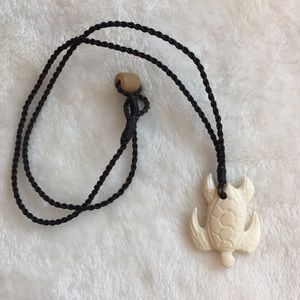 Hand-Carved Bone Sea Turtle Necklace
